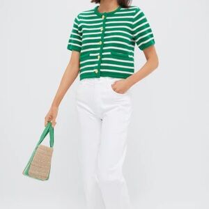 Tuckernuck Green Striped Women's Sweater